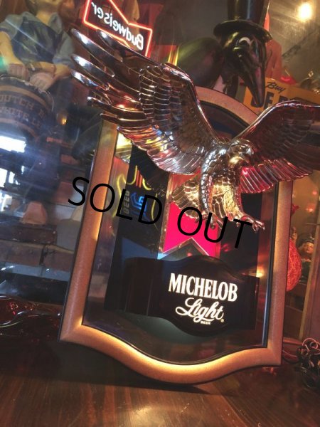 画像28: Vintage Michelob Light Beer 3D Eagle Plaque Store Display Lighted Sign (M272)  (28)