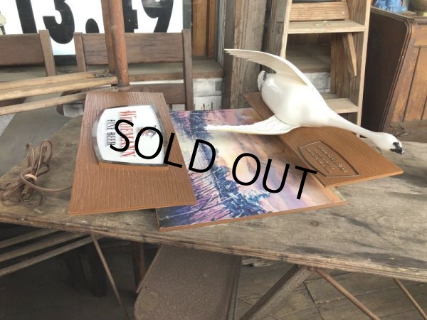 画像11: 60s Wiedemann's Fine Beer Trumpeter Swan Advertising Store Display Lighted Sign (M273)  (11)