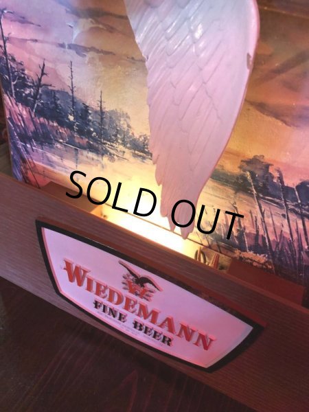 画像20: 60s Wiedemann's Fine Beer Trumpeter Swan Advertising Store Display Lighted Sign (M273)  (20)