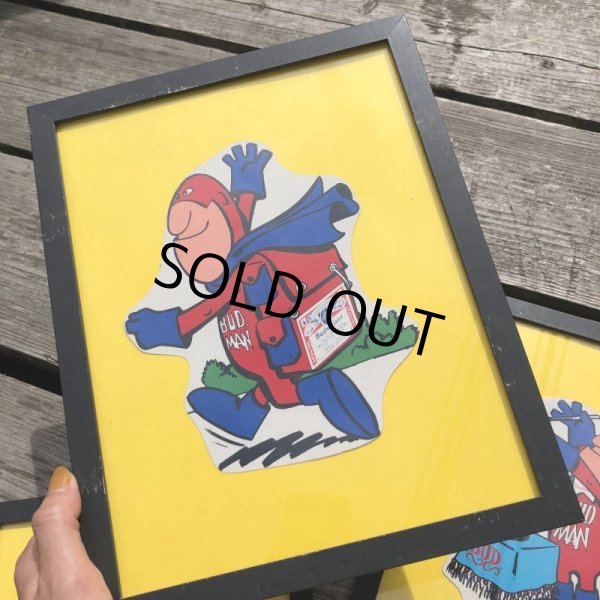 画像3: 70s Vintage Budweiser Bud Man Sticker w/frame (M728) (3)