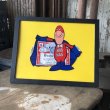 画像1: 70s Vintage Budweiser Bud Man Sticker w/frame (M730) (1)