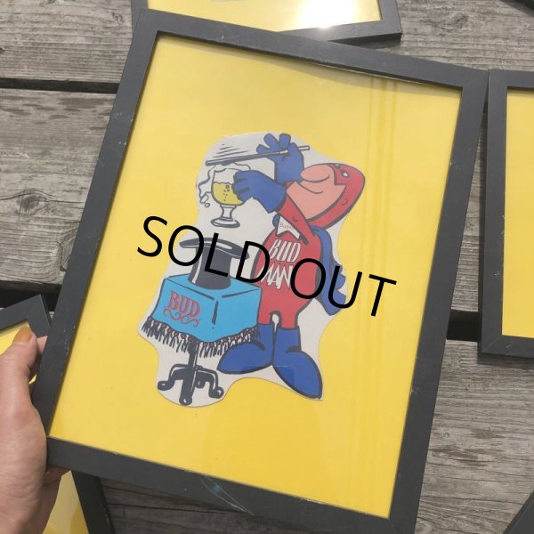 画像3: 70s Vintage Budweiser Bud Man Sticker w/frame (M726) (3)