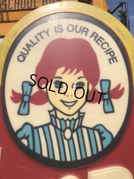 画像8: 【店舗引き取り限定】 大型195cm Vintage Advertising Wendy's Old Fashioned Hamburgers Store Display Sign Huge !!! (M285) (8)