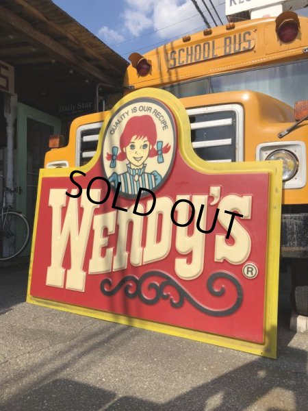 画像12: 【店舗引き取り限定】 大型195cm Vintage Advertising Wendy's Old Fashioned Hamburgers Store Display Sign Huge !!! (M285) (12)