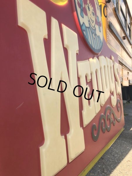画像5: 【店舗引き取り限定】 大型195cm Vintage Advertising Wendy's Old Fashioned Hamburgers Store Display Sign Huge !!! (M285) (5)