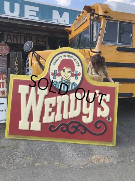 画像4: 【店舗引き取り限定】 大型195cm Vintage Advertising Wendy's Old Fashioned Hamburgers Store Display Sign Huge !!! (M285) (4)