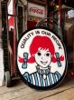 画像1: 【店舗引き取り限定】 大型92cm Vintage Advertising Wendy's Wendy Store Display Sign Huge!!! (M285) (1)