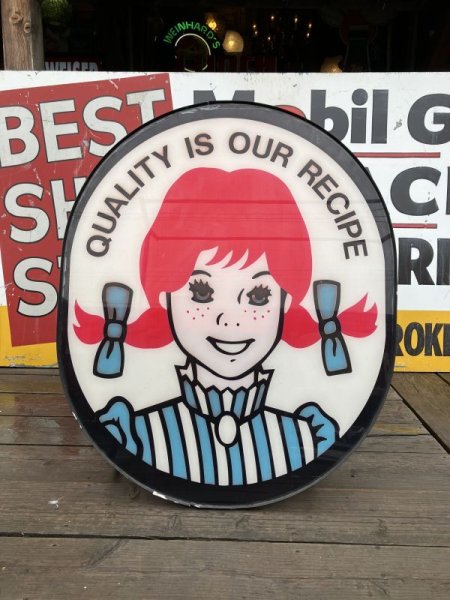 画像13: 【店舗引き取り限定】 大型92cm Vintage Advertising Wendy's Wendy Store Display Sign Huge!!! (M285) (13)