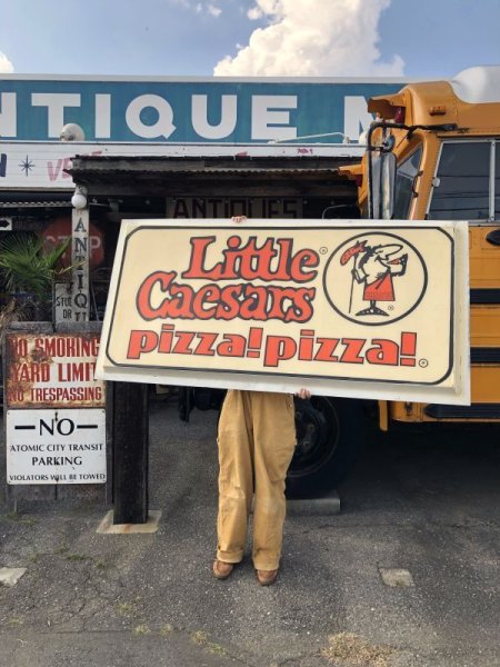 画像10: 【店舗引き取り限定】 大型184cm Vintage Advertising Little Caesars Pizza Store Display Sign Hard to Find! (M287) (10)