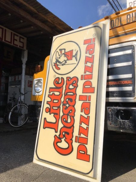 画像12: 【店舗引き取り限定】 大型184cm Vintage Advertising Little Caesars Pizza Store Display Sign Hard to Find! (M287) (12)