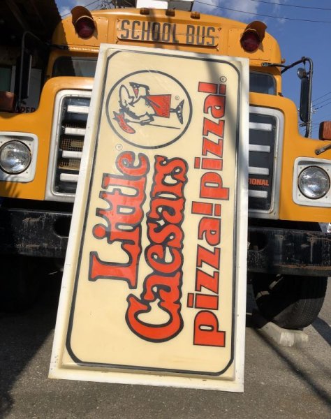 画像11: 【店舗引き取り限定】 大型184cm Vintage Advertising Little Caesars Pizza Store Display Sign Hard to Find! (M287) (11)
