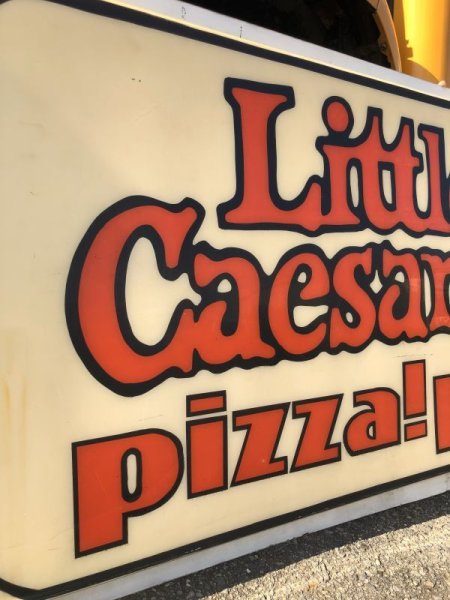 画像4: 【店舗引き取り限定】 大型184cm Vintage Advertising Little Caesars Pizza Store Display Sign Hard to Find! (M287) (4)