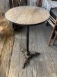 画像17: Antique 3 Legged Cast Iron Ornamental Pub Cafe Saloon Table (M288)  (17)