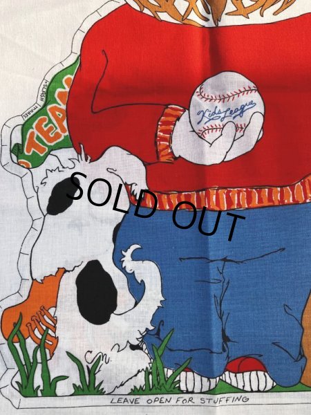 画像3: 70s Vintage N.O.S Cut N Sew Cloth Fabric Panel Pillow Doll  Kids League (M294)  (3)