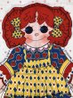 画像2: 70s Vintage N.O.S Cut N Sew Cloth Fabric Panel Pillow Doll  Red Hair Girl (M293)  (2)