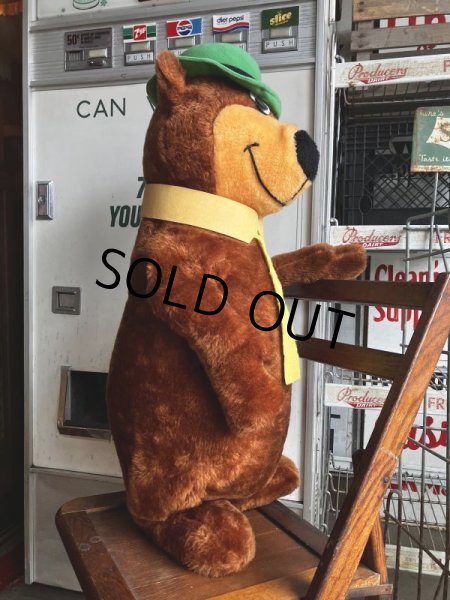 画像2: 80s Vintage Hanna Barbera Mighty Star Yogi Bear Plush Doll 75cm (M305)  (2)