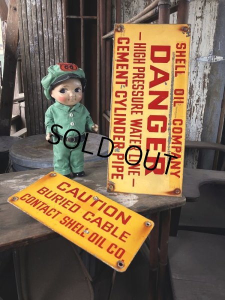 画像10: RARE!! Vintage ORIGINAL Shell Oil Company DANGER Sign (M306)  (10)
