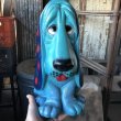画像5: 70s Vintage NY Vinyl Plastic Sad Eye Dog Bank Basset hound Blue (M307)  (5)