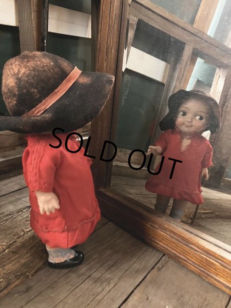 画像9: Antique Wooden Frame Mirror (M309)  (9)