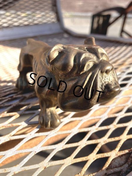 画像1: Vintage Solid Brass Bulldog Paperweight Figurine (M310)  (1)