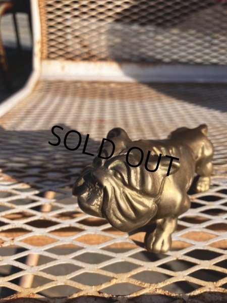 画像2: Vintage Solid Brass Bulldog Paperweight Figurine (M310)  (2)