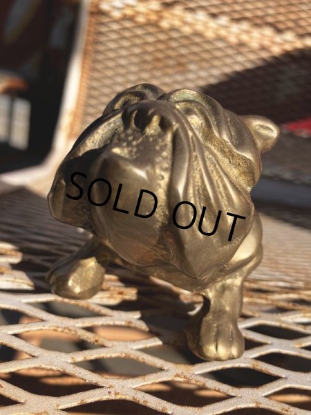 画像11: Vintage Solid Brass Bulldog Paperweight Figurine (M310)  (11)