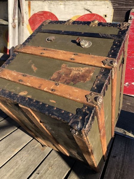 画像18: Vintage Wood Trunk (M312)  (18)