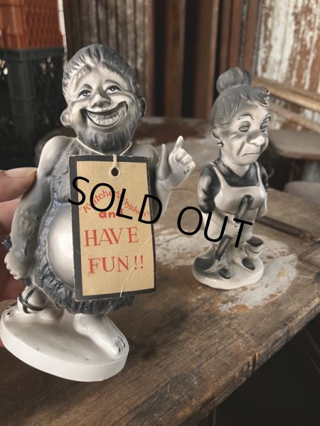 画像12: 50s Vintage KWITCHERBELYAKEN JAPAN Weird People Ceramic Statue (M315)  (12)