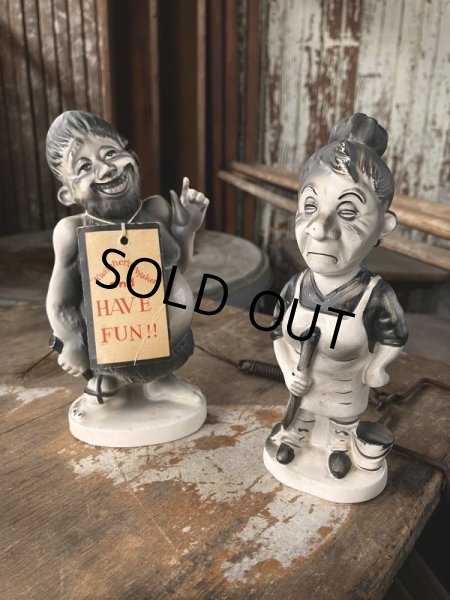 画像12: 50s Vintage KWITCHERBELYAKEN JAPAN Weird People Ceramic Statue (M314)  (12)