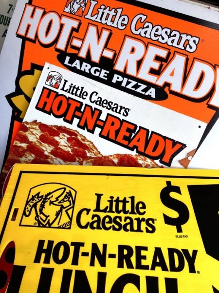 画像9: Vintage Little Caesars Pizza Advertising Spinning Sign (M318) (9)