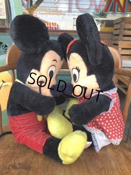 画像11: Vintage Disney Minnie & Mickey Mouse Plush Doll Set 60cm (M344) (11)