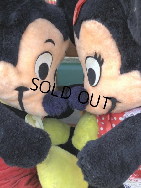 画像12: Vintage Disney Minnie & Mickey Mouse Plush Doll Set 60cm (M344) (12)