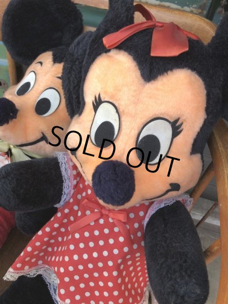 画像9: Vintage Disney Minnie & Mickey Mouse Plush Doll Set 60cm (M344) (9)