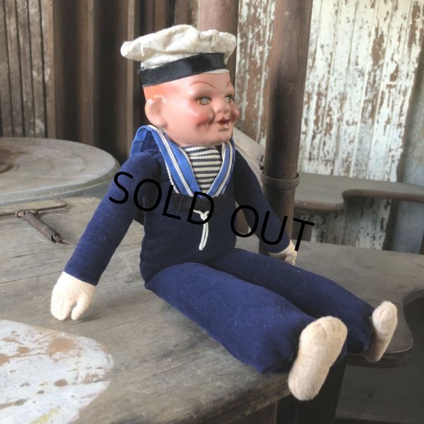 画像3: Vintage Sailor Composition Doll 31cm (M346)  (3)