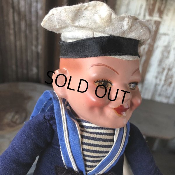 画像5: Vintage Sailor Composition Doll 31cm (M346)  (5)