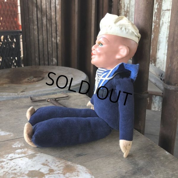 画像6: Vintage Sailor Composition Doll 28cm (M345)  (6)