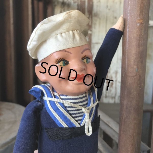 画像3: Vintage Sailor Composition Doll 28cm (M345)  (3)