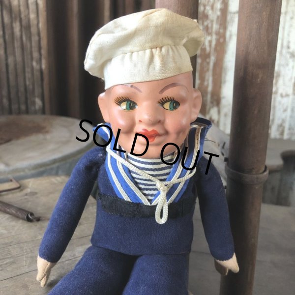 画像5: Vintage Sailor Composition Doll 28cm (M345)  (5)