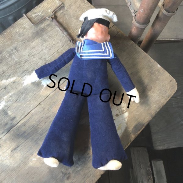 画像10: Vintage Sailor Composition Doll 31cm (M346)  (10)
