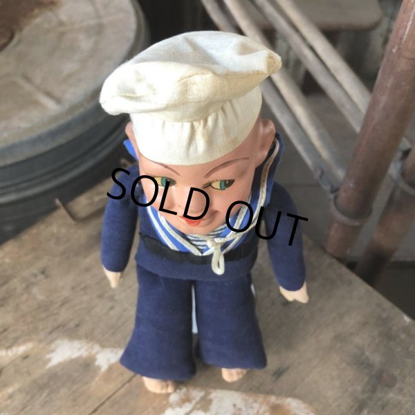 画像2: Vintage Sailor Composition Doll 28cm (M345)  (2)