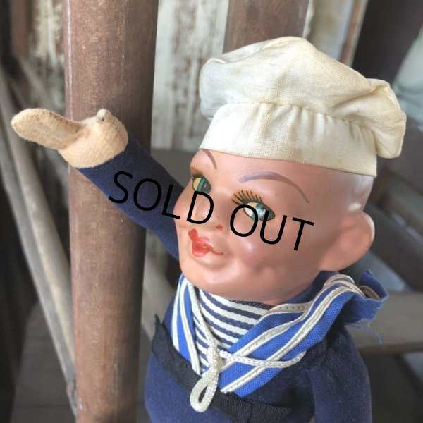 画像4: Vintage Sailor Composition Doll 28cm (M345)  (4)
