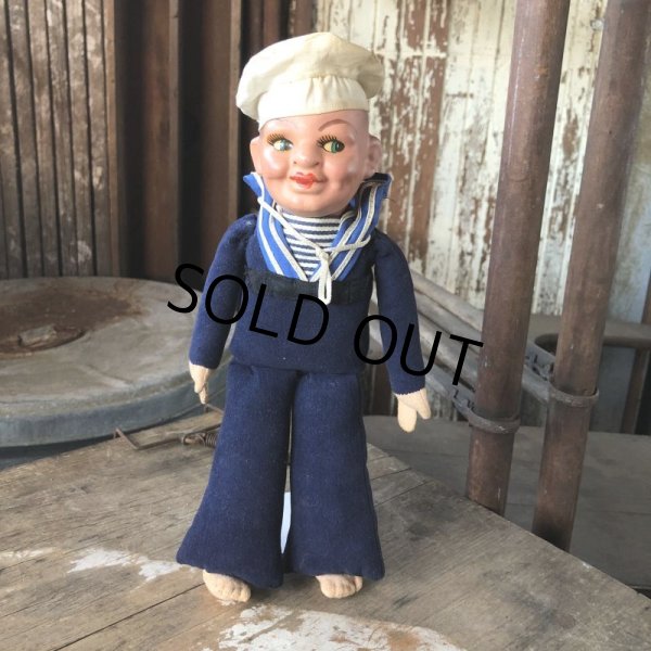 画像1: Vintage Sailor Composition Doll 28cm (M345)  (1)