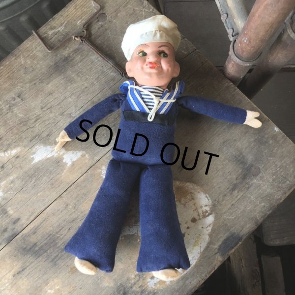 画像8: Vintage Sailor Composition Doll 28cm (M345)  (8)