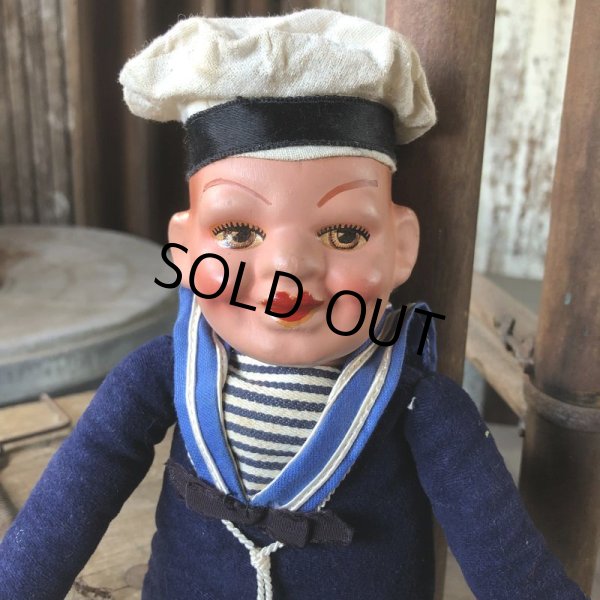画像8: Vintage Sailor Composition Doll 31cm (M346)  (8)