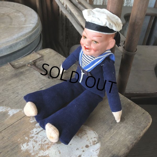 画像2: Vintage Sailor Composition Doll 31cm (M346)  (2)