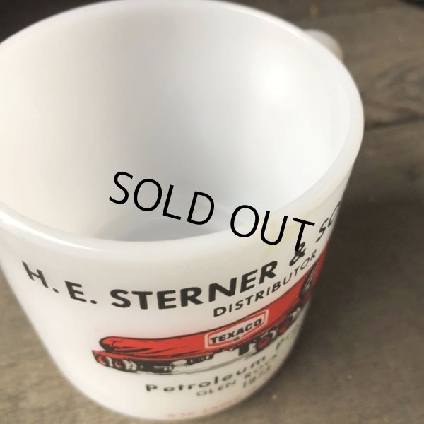 画像7: 70s Vintage Federal Milk Glass Mug TEXACO (M351)  (7)