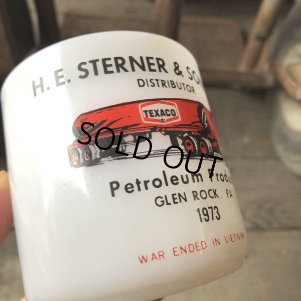 画像11: 70s Vintage Federal Milk Glass Mug TEXACO (M351)  (11)