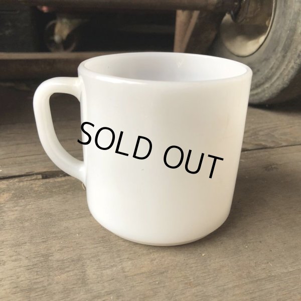 画像5: 70s Vintage Federal Milk Glass Mug TEXACO (M351)  (5)