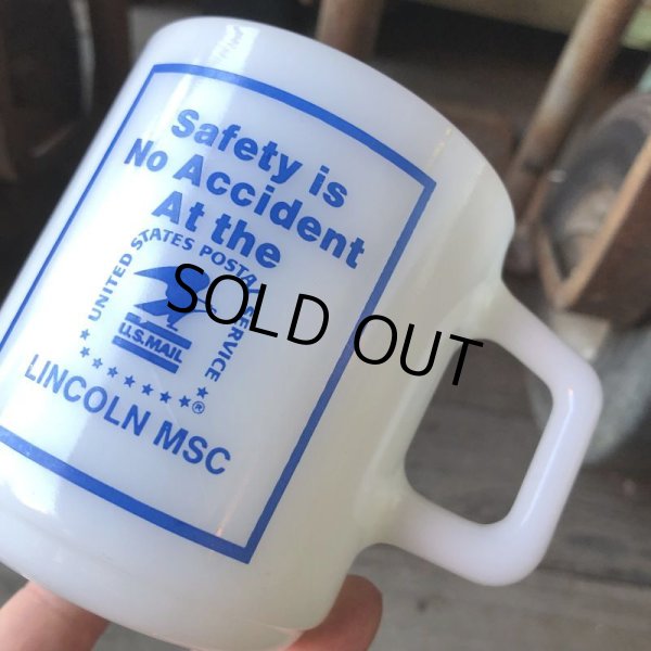 画像7: 70s Vintage Galaxy Milk Glass Mug USPS U.S. Mail (M362)  (7)