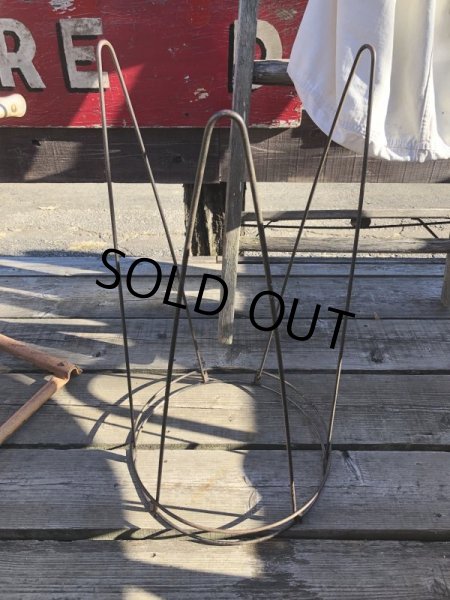 画像15: Vintage Laundry Wire Hamper Canvas Duffel Bag (M366)  (15)